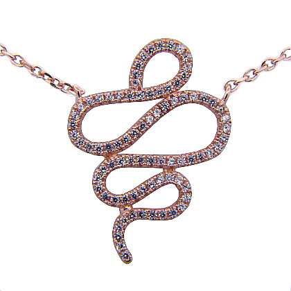 conjunto tipo serpiente rosado con piedras